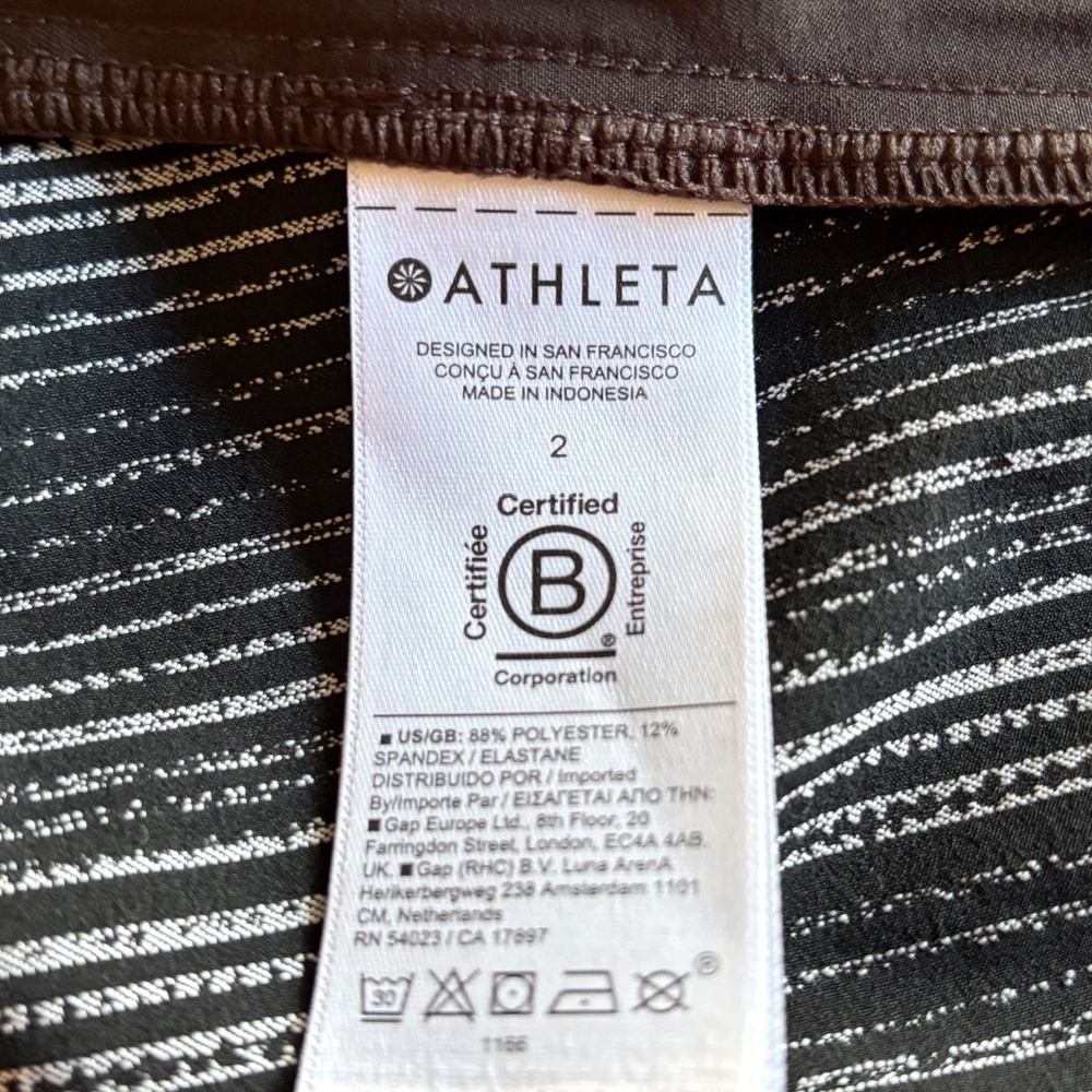 Athleta Arrival skirt- XS midi A-line --LIKE NEW! Black/white. - Picture 4 of 10